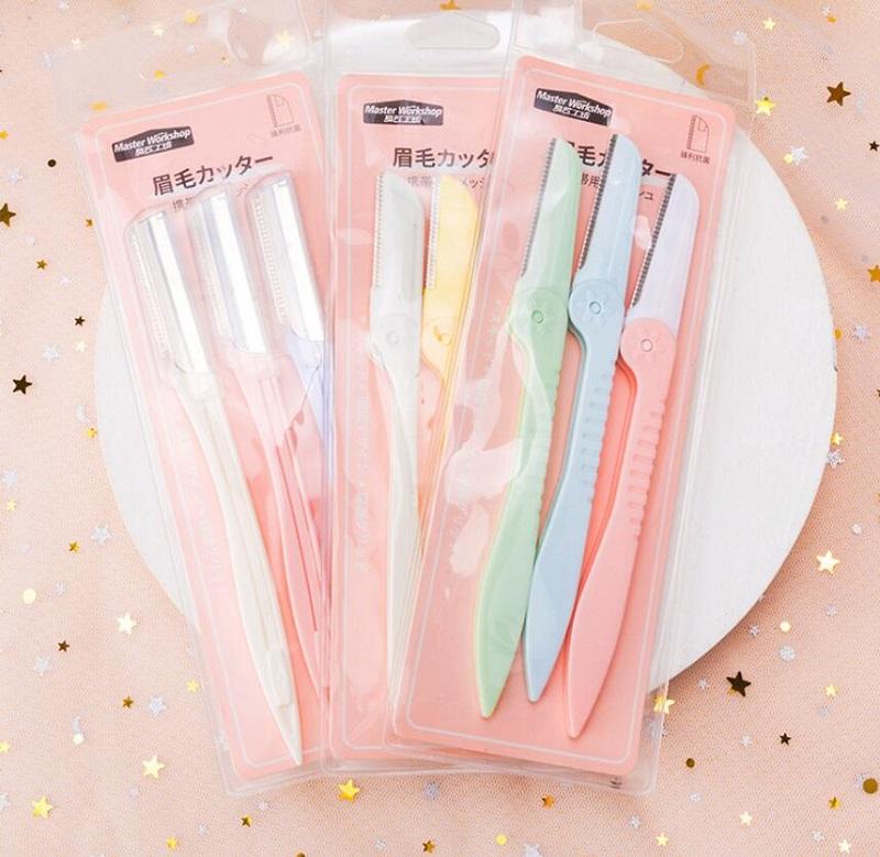 Steel Blade Face Eyebrow Hair Removal Razor Trimmer Shaper Shaver Makeup Tools Eyebrow Trimmer Fast Ship ZZ