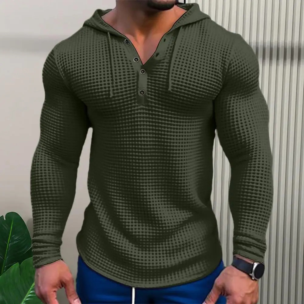Spring Autumn Men Sweatshirt Top Solid Color Slim Fit Long Sleeve Breathable Casual Pullover Shirt Hooded for 240307