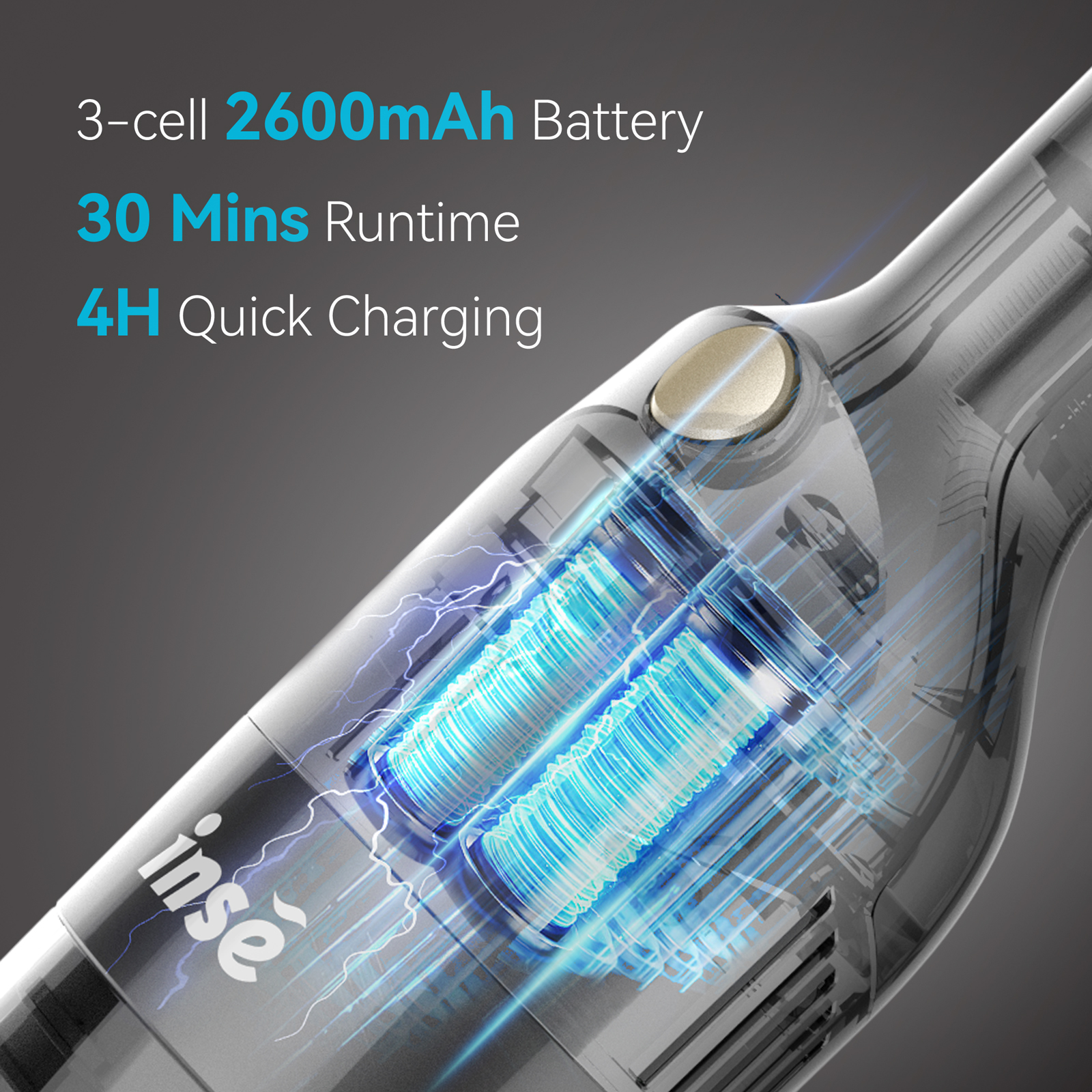 INSE H1 Handheld Vacuum Cordless, Powerful Rechargeable Car Vacuum Cleaner