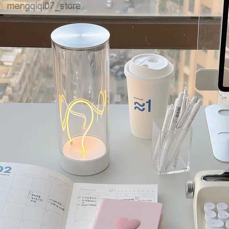 Lamps Shades AUGE LIGHT Minimalist Table Lamp Creative Design Bedside Cordless Desk Lamp Rechargeable Modern for Office Bedroom Living Room L240311