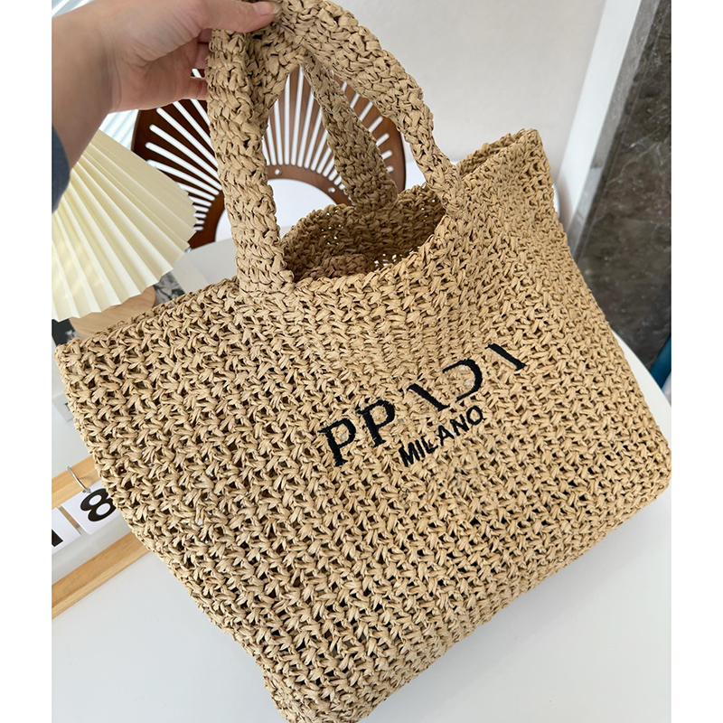 Summer Straw Beach Bag Woman Designer Crossbody Bag Shoulder Purses Man Luxury Bags Handbags Genuine Leather Totes