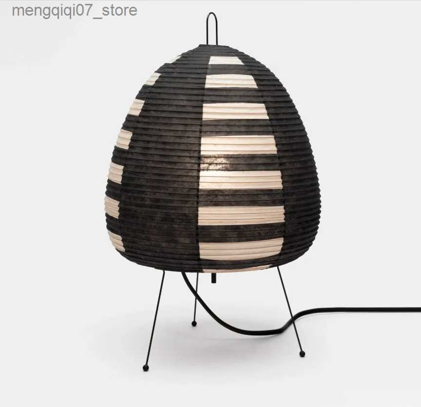 Lamps Shades New Handmade Rice Paper Table Lamp Akari Noguchi Yong Lamp Interior Decoration Hotel Bedside Paper Lantern Lamp L240311