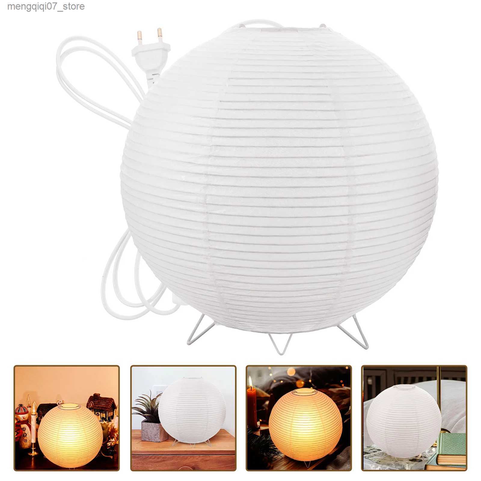 Lamps Shades Paper Lamp Paper Night Light Bedroom Table Lamp Bedside Nursing Lamp with Bulb(US plug) L240311
