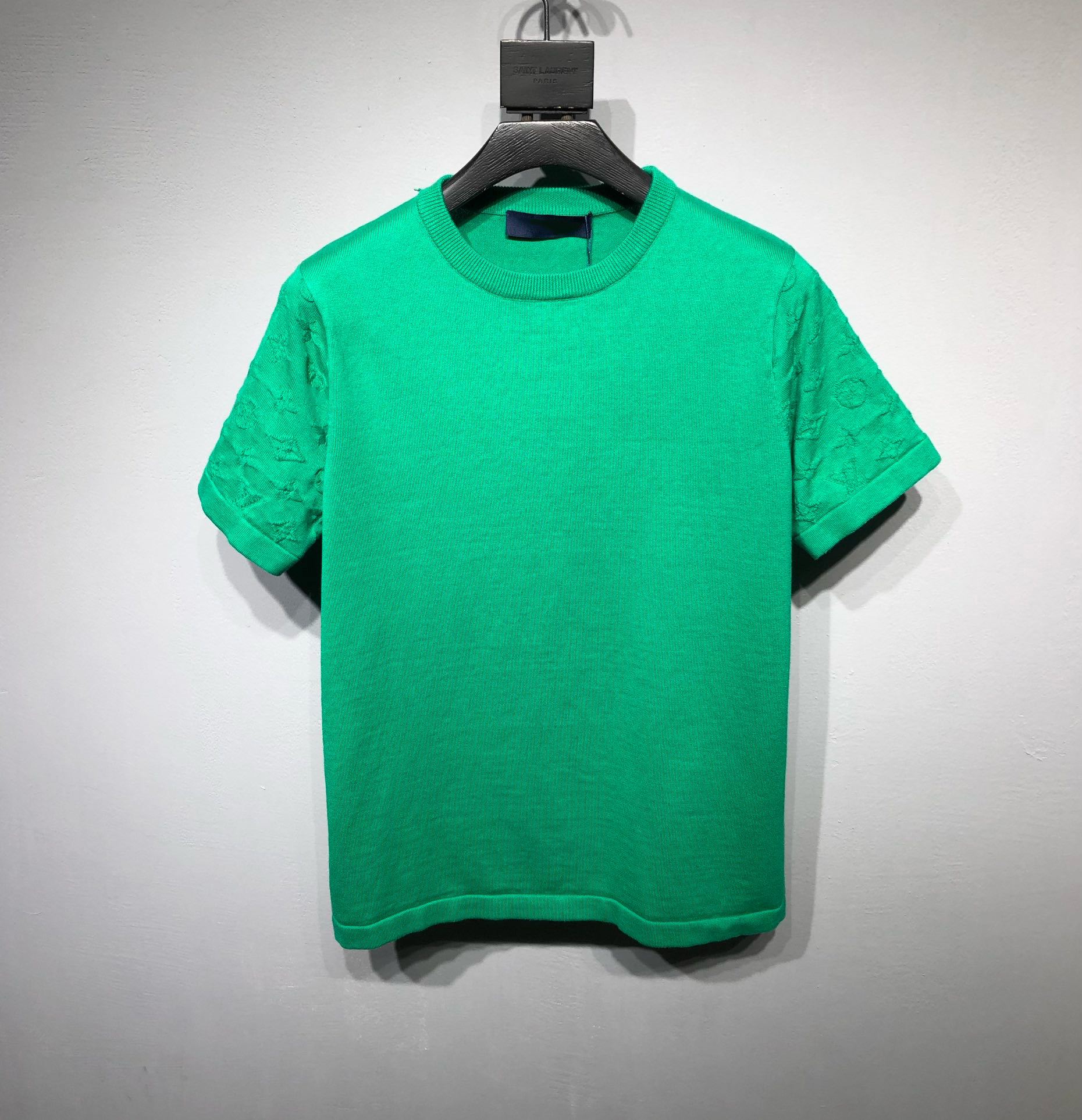 Men's Plus Tees & Polos 2024ss spring and summer new high grade cotton printing short sleeve round neck panel tshirt size mlxlxxlxxxl color black