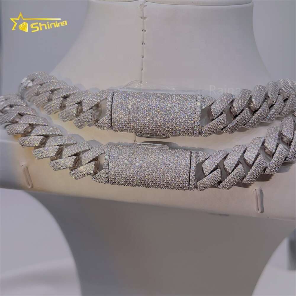 Pass Diamond Tester New Silver Chains Design for Men Vvs Moissanite Miami Cuban Link Chain