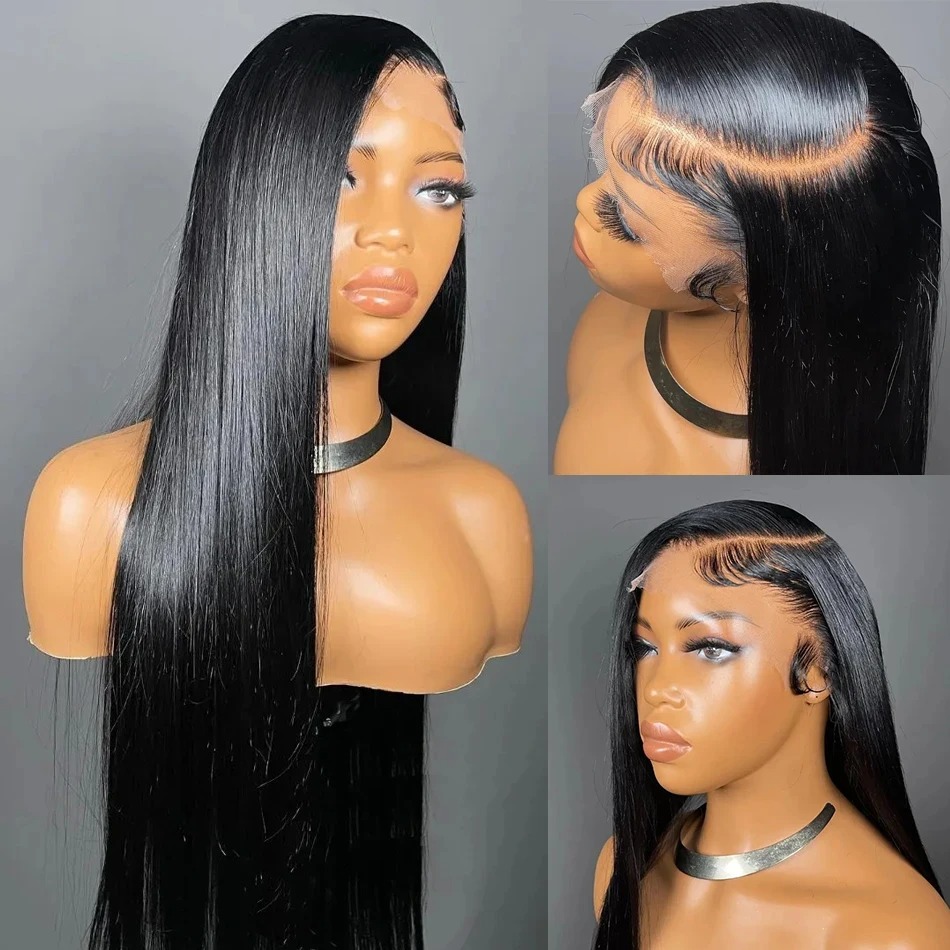 13x6 Hd Lace Front Wigs 30 40Inch Bone Straight Human Hair Brazilian 5x5 Closure Glueless Wig for Women