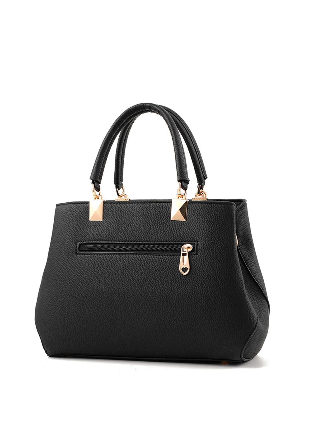 Simple Elegant Tote Satchel Bag Solid Color Handbag AllMatch Classic For Work 240307