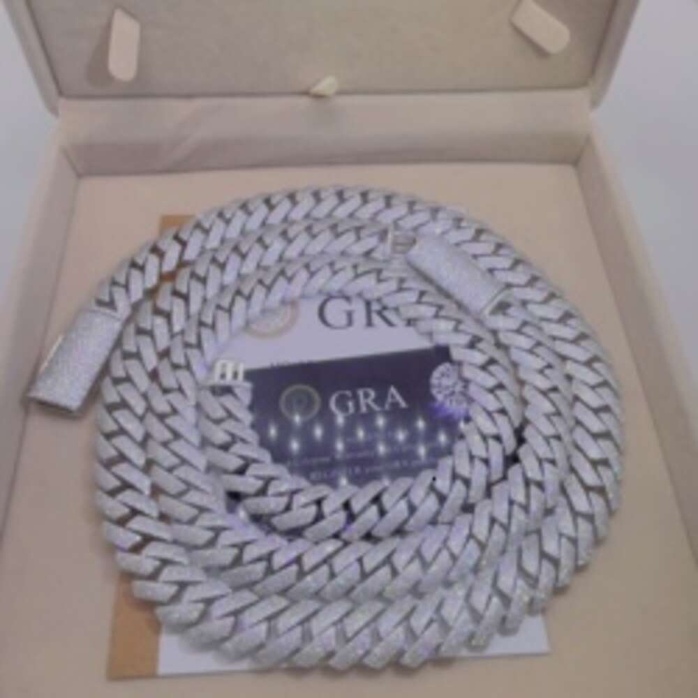 Pass Diamond Tester New Silver Chains Design for Men Vvs Moissanite Miami Cuban Link Chain