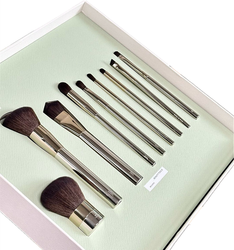 Designer Sier Brush Women's 9 Brushes Classic Letter Makeup Tool beauty tool with Gift Box Gifts for girlfriends and best friends dh223