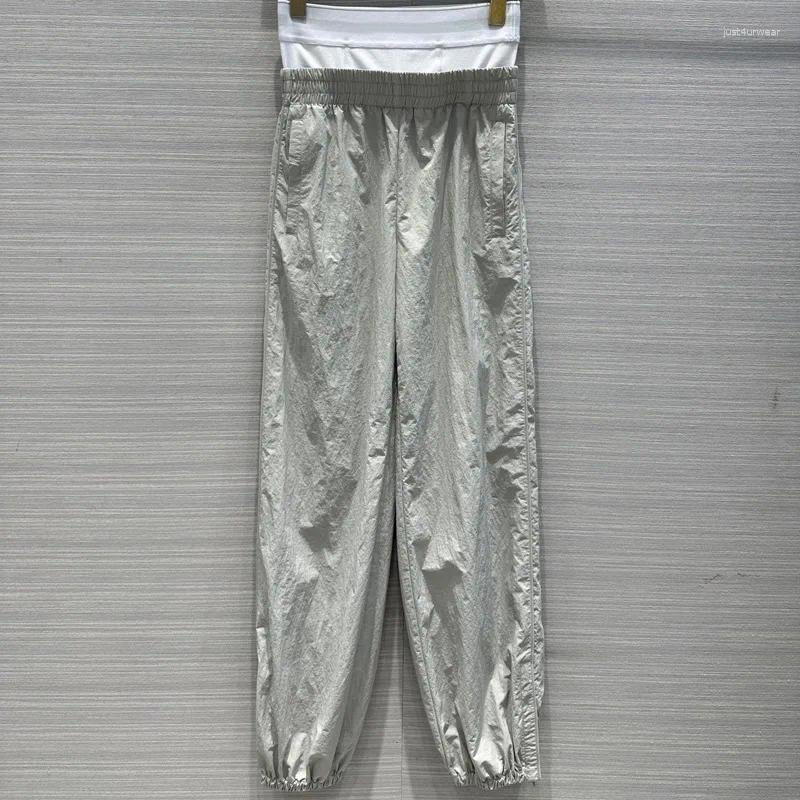 Women's Two Piece Pants Sportswear Casual Girl Windproof Short Windbreaker Vest Elastic Leggings Three-piece Spring and Autumn