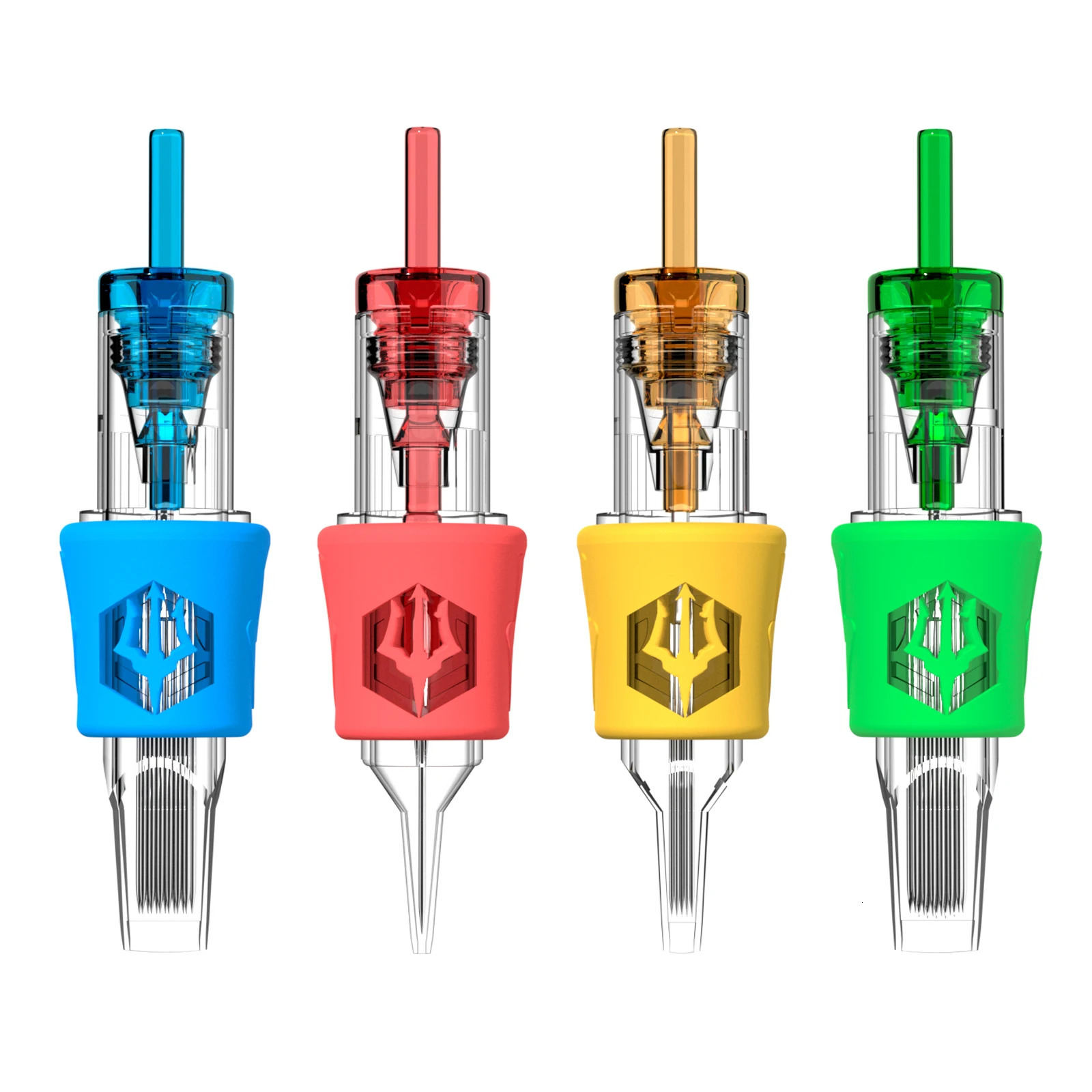 POSEIDON 50PCS Mixed RS RL RM M1 Tattoo Cartridge Needle Liner Shader with Membrane Safety Cartridges Disposable for Tattoo Pen 240226