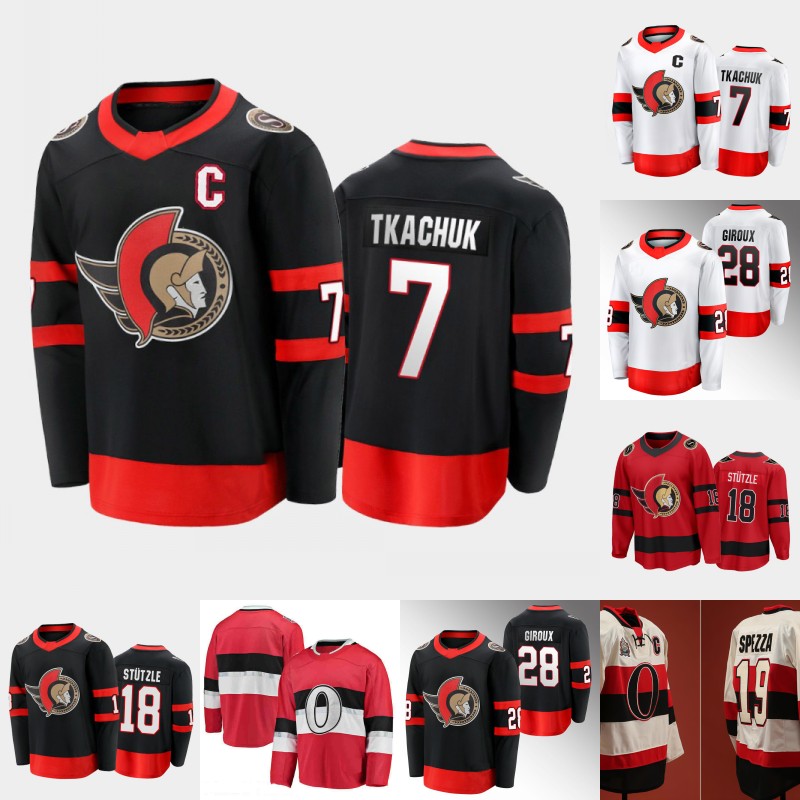 Ottawa Brady Tkachuk Senator Jersey Tim Stuetzle Jake Sanderson Claude Giroux Ridly Greig Thomas Chabot Mark Kastelic Mathieu Joseph Joonas Korpisalo Jerseys