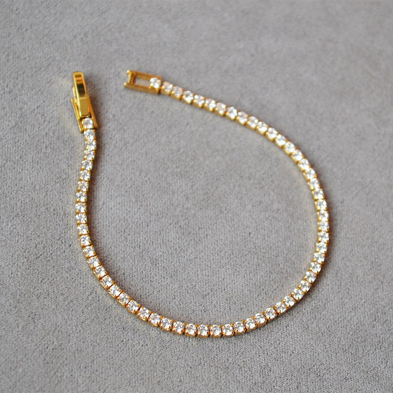 Japan and South Korea's simplicity, fashionable, delicate flashing fire, colorful stack with versatile goddess temperament, brass gold plating bu