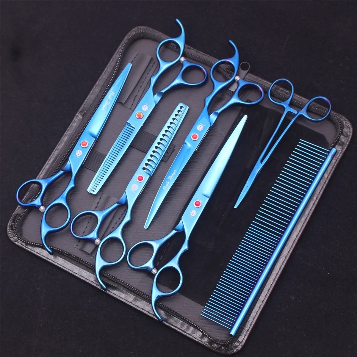 7 Professional Pet Dog Scissors Stainless Steel Thinning Cutting Shears Dogs Cats Grooming Scissors Hair Trimming Tools Z3003240227