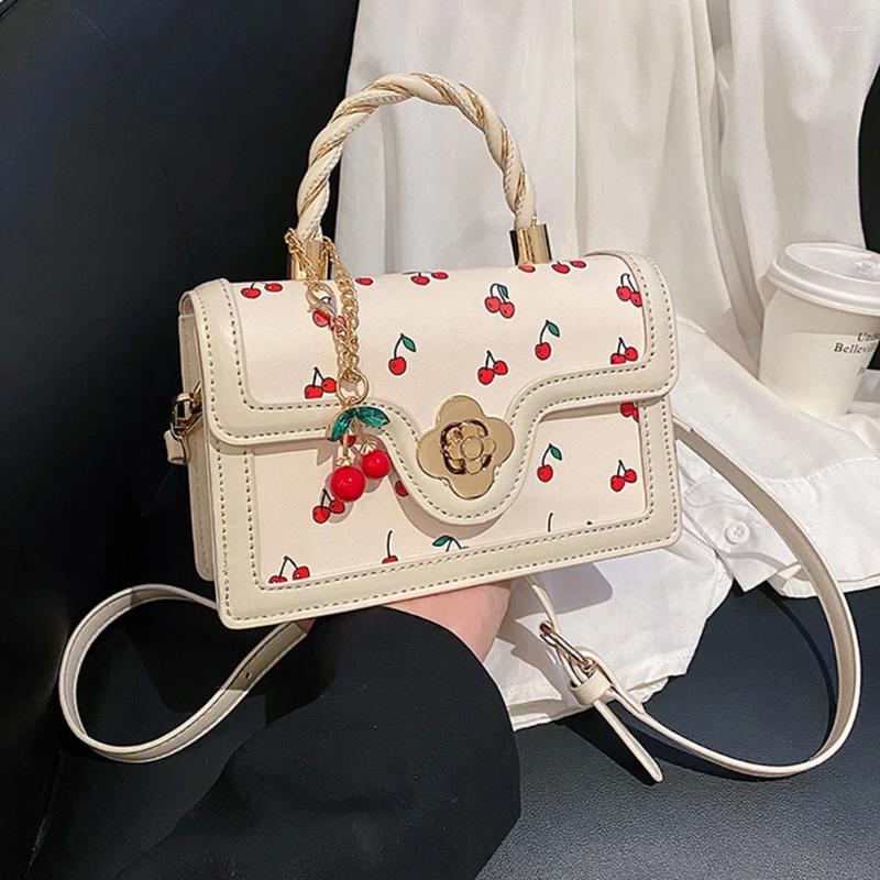 Totes Women Cherry Shoulder Bag Adjustable Strap Sweet Crossbody Versatile Fashion Tote Handbag Female Daily Commute