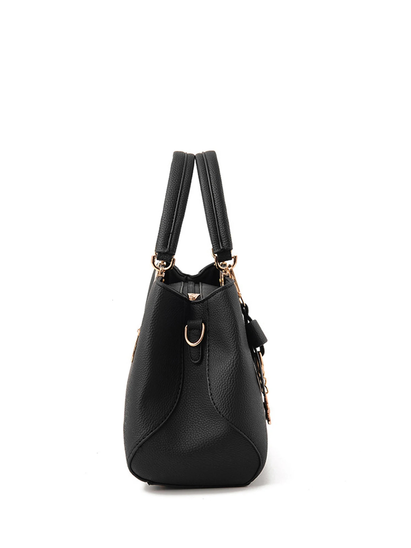 Simple Elegant Tote Satchel Bag Solid Color Handbag AllMatch Classic For Work 240307