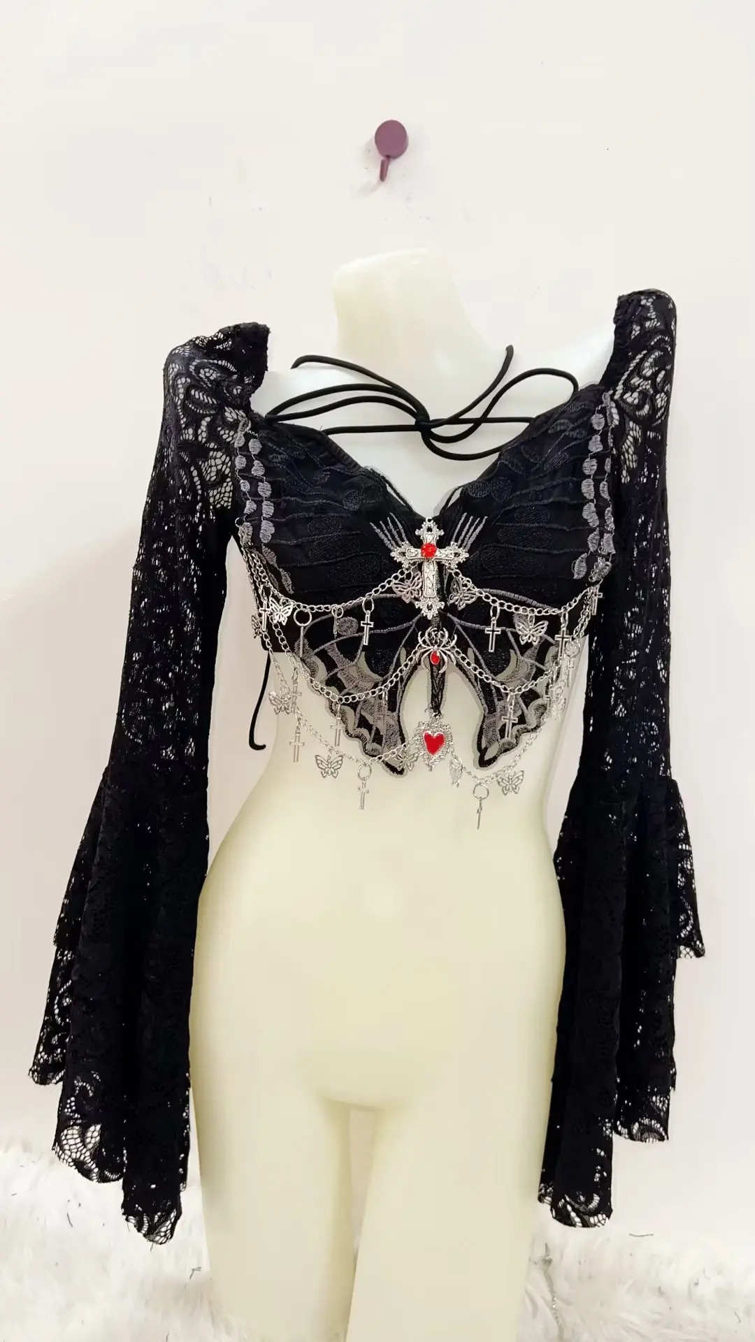 gothic clothes y2k clothes Cross Tops Gothic shirt Punk shirt y2k t shirt harajuku fashion y2k top e girl clothes sexy top 240228