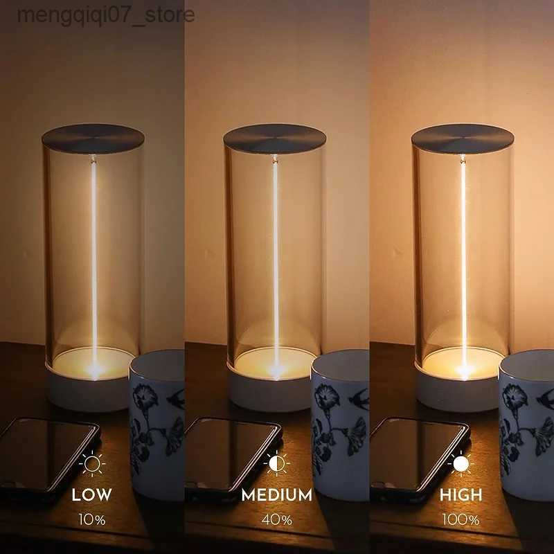 Lamps Shades AUGE LIGHT Minimalist Table Lamp Creative Design Bedside Cordless Desk Lamp Rechargeable Modern for Office Bedroom Living Room L240311
