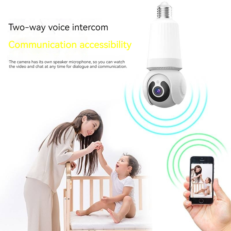 3MP E27 Bulb indoor Camera Bulb Camera 2 in 1 Wi-Fi Two-way Talk Security Surveillance CCTV Outdoor Security Camera Waterproof