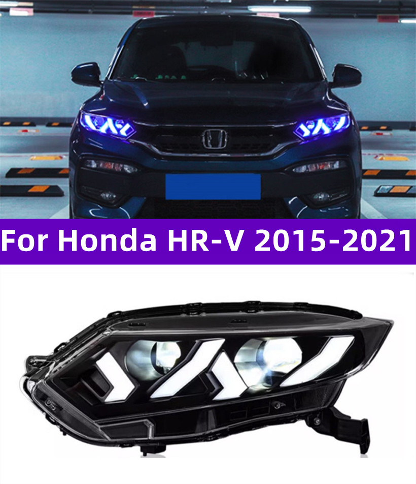 Full LED Headlights For Honda HRV 20 15-20 21 Plug and Play LED DRL Dynamic Turning Front Headlights