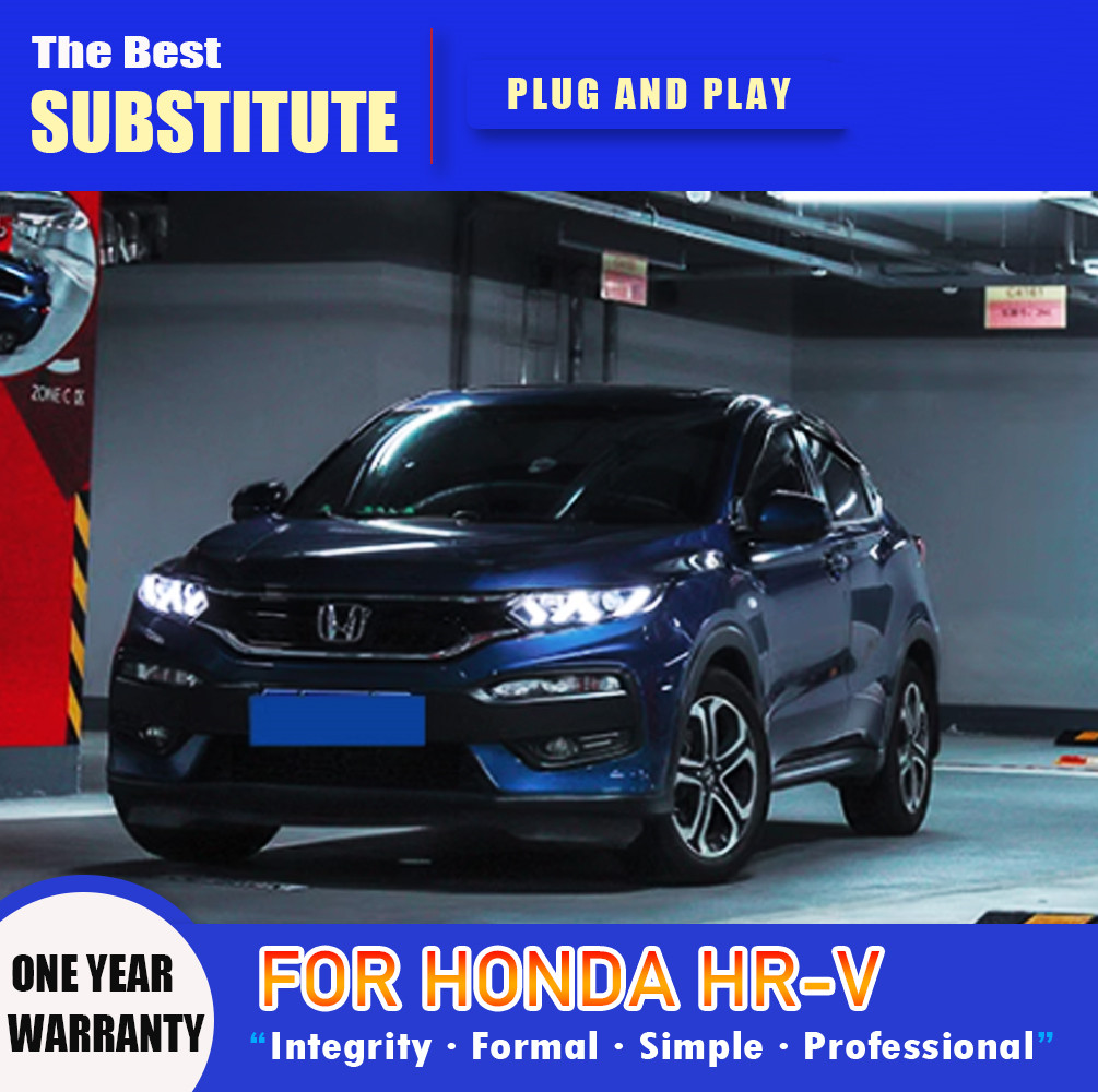 Full LED Headlights For Honda HRV 20 15-20 21 Plug and Play LED DRL Dynamic Turning Front Headlights