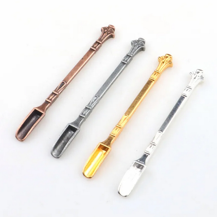Metal Wax Dabber Tool Portable Mini Shovel Spoon Snuff Bottle Regulating Tobacco Shovels Powder Scoop Sniffer Snorter Dry Herb Dab Oil Rigs Smoking Accessories