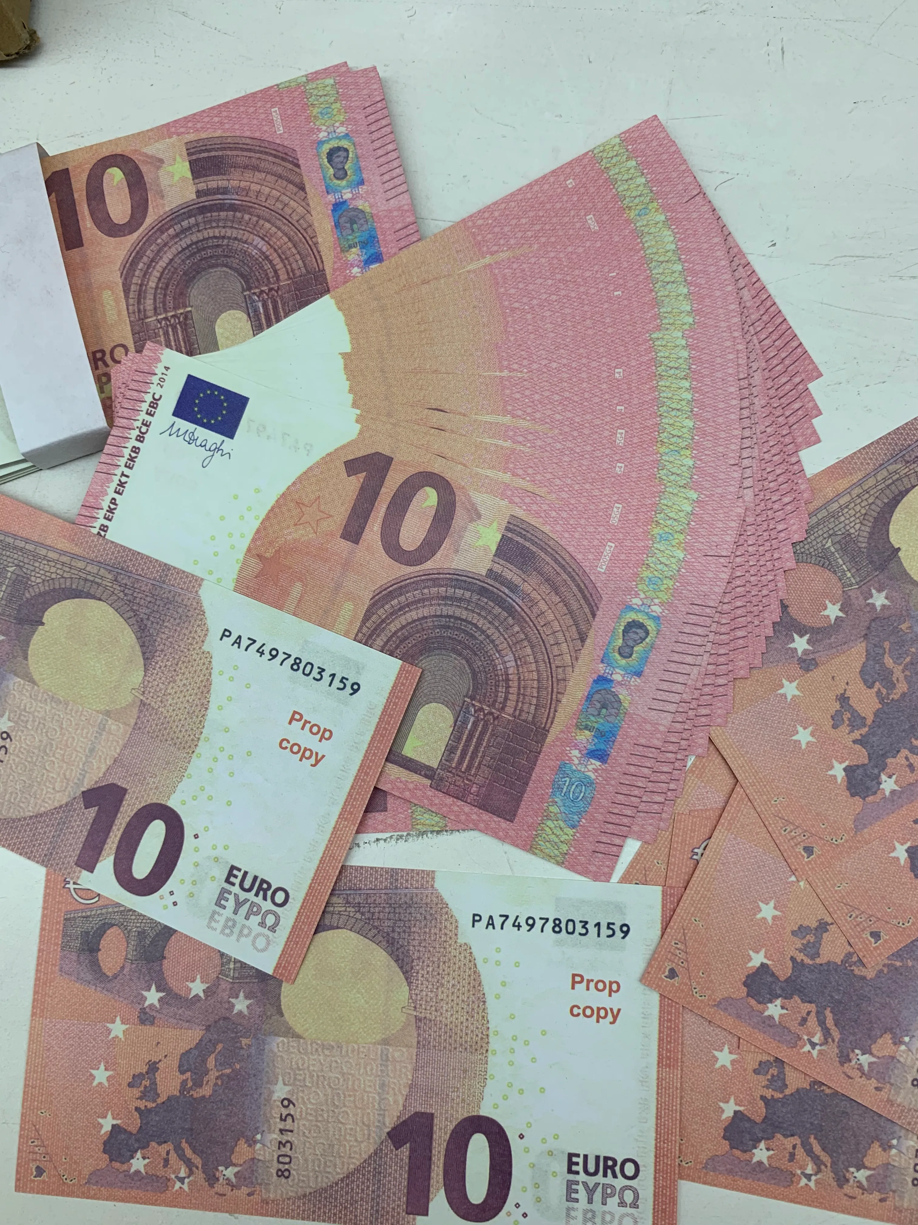 1:2 Party Festive Fake Supplies Prop Euro 10 Copy Quality 100 20 Top Money Cash Toys Notes Actual 50 Size Ecufb