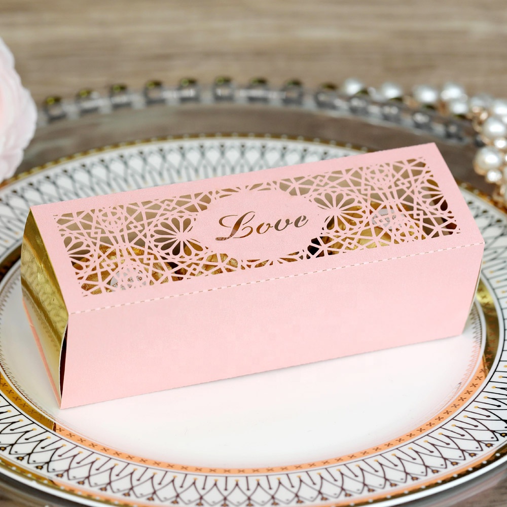 Love Candy Packaging Boxes Rectangle Hollow Chocolate Box For Valentine's Day Wedding Party Decoration Supplies