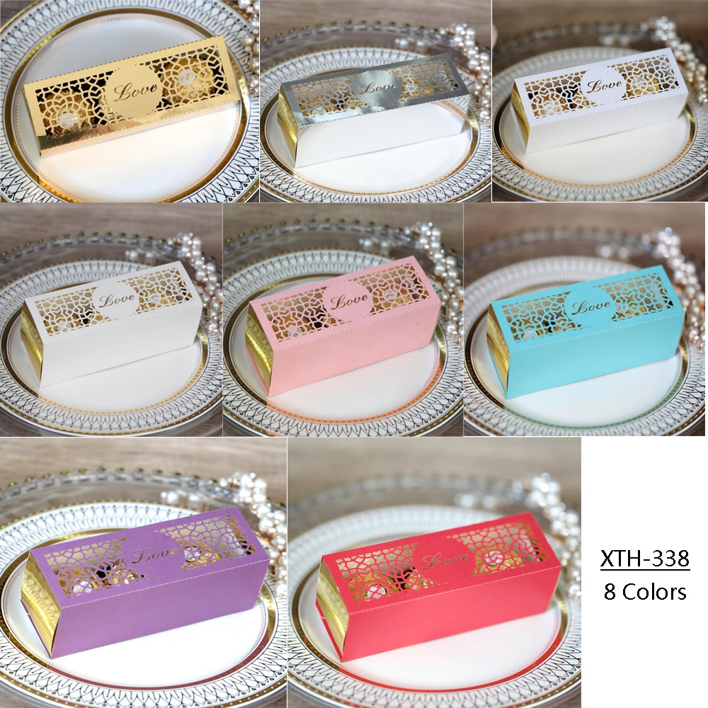 Love Candy Packaging Boxes Rectangle Hollow Chocolate Box For Valentine's Day Wedding Party Decoration Supplies