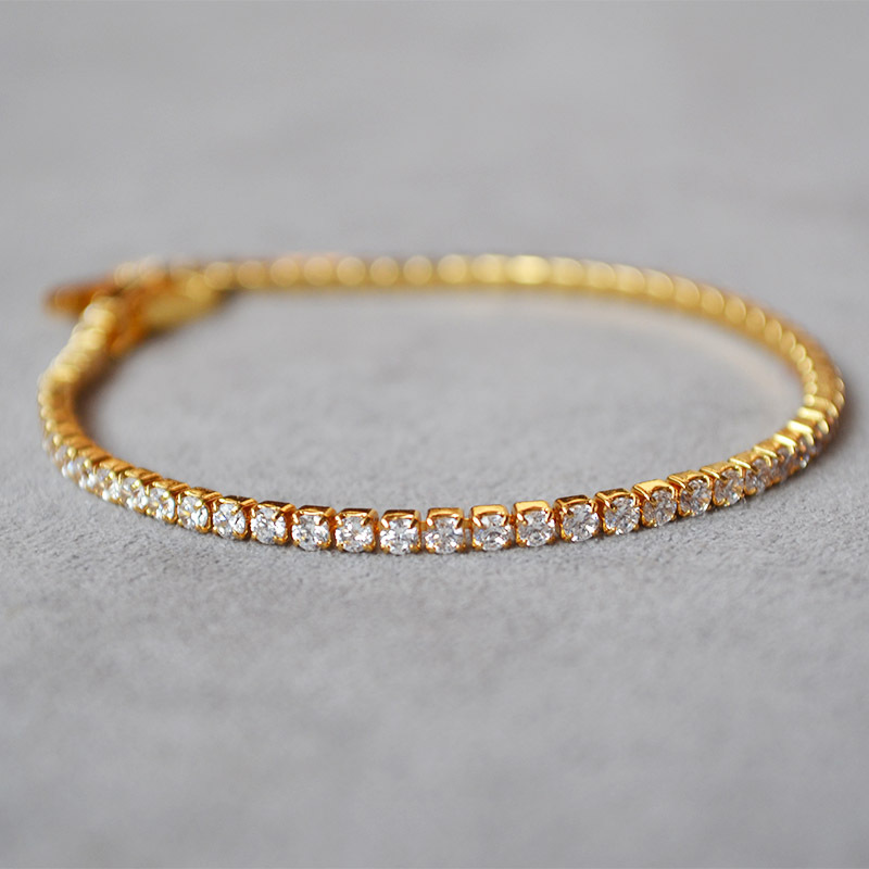 Japan and South Korea's simplicity, fashionable, delicate flashing fire, colorful stack with versatile goddess temperament, brass gold plating bu