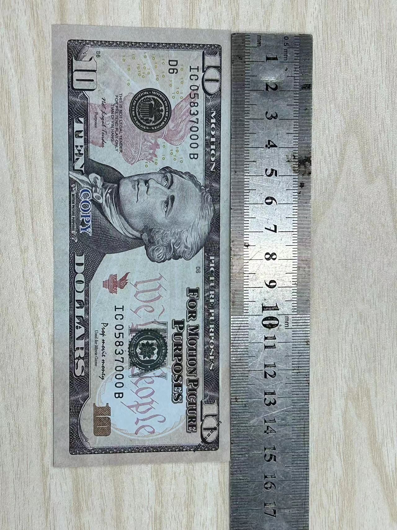 Party Props, Ockjx Actual Size Banknotes, 1:2 size copy US Money Simulated Bar Dollar Copy Props And Gpgsn