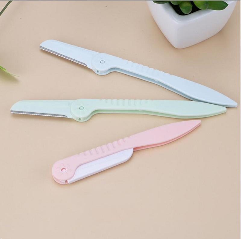 Steel Blade Face Eyebrow Hair Removal Razor Trimmer Shaper Shaver Makeup Tools Eyebrow Trimmer Fast Ship ZZ