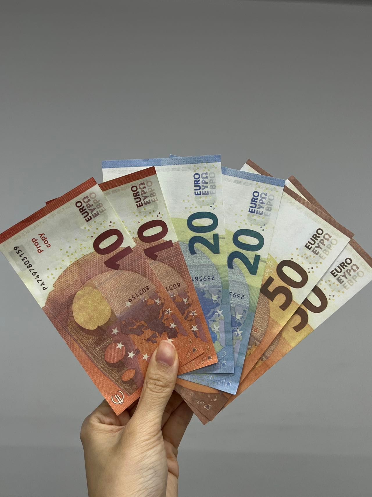 Banknotes Euro Actual Real Size Ffcjb Counterfeit Copy Money 1:2 Nwgil 3a3