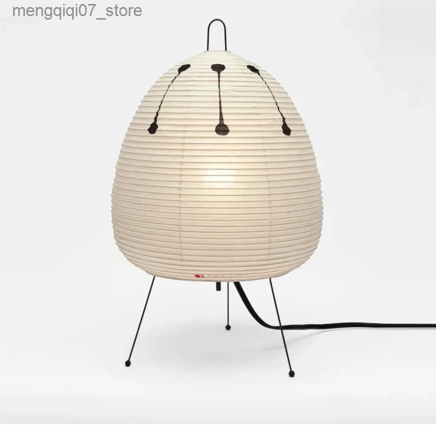 Lamps Shades New Handmade Rice Paper Table Lamp Akari Noguchi Yong Lamp Interior Decoration Hotel Bedside Paper Lantern Lamp L240311