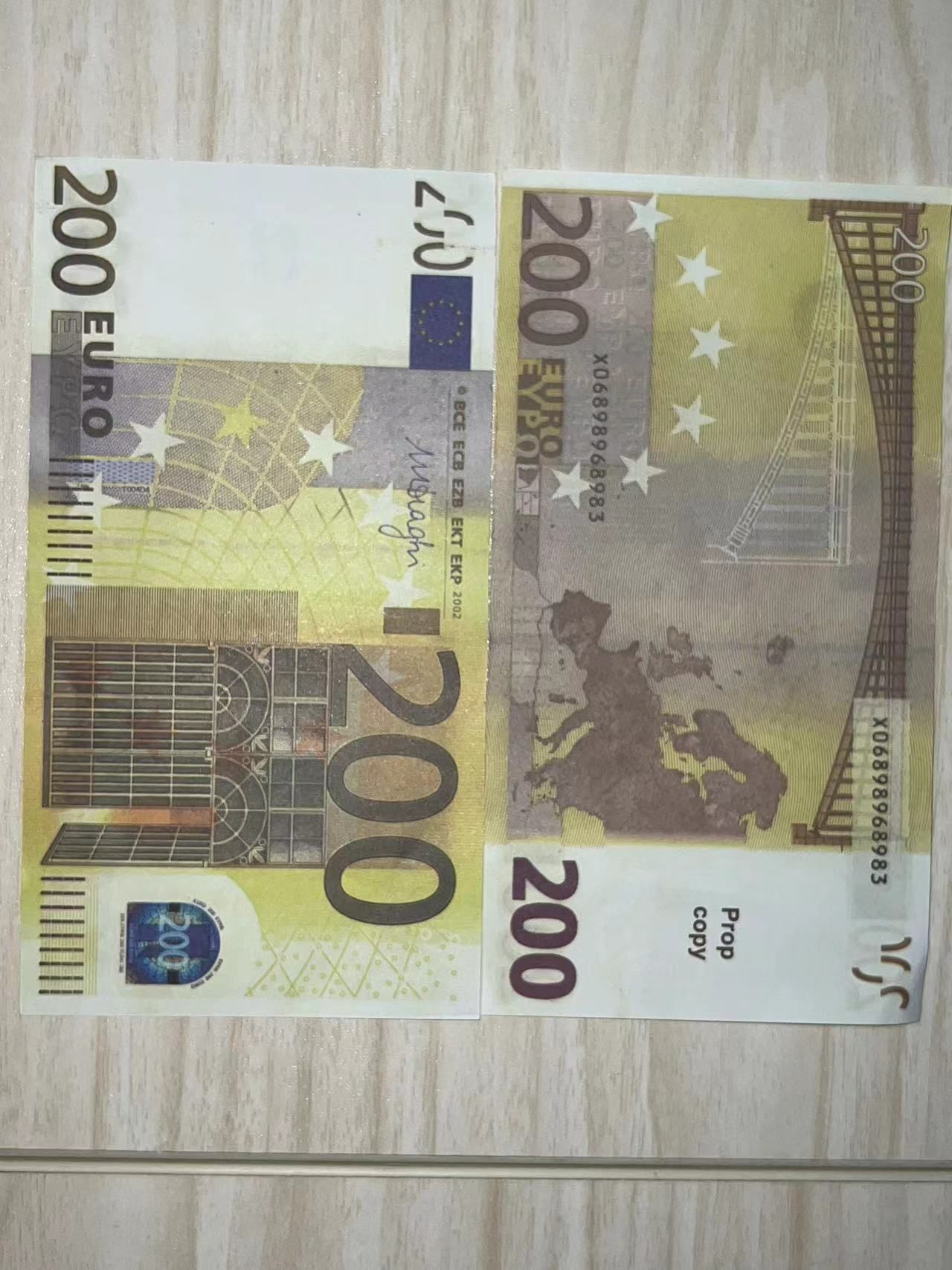 Banknotes Euro Actual Real Size Ffcjb Counterfeit Copy Money 1:2 Nwgil 3a3