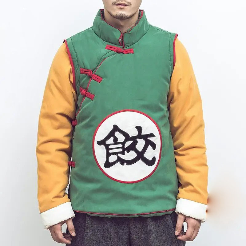Chinese Style Chiaotzu Cosplay Costume Winter Thick Cotton-padded Jacket Coat Adult Children Halloween Carnival Party Costume
