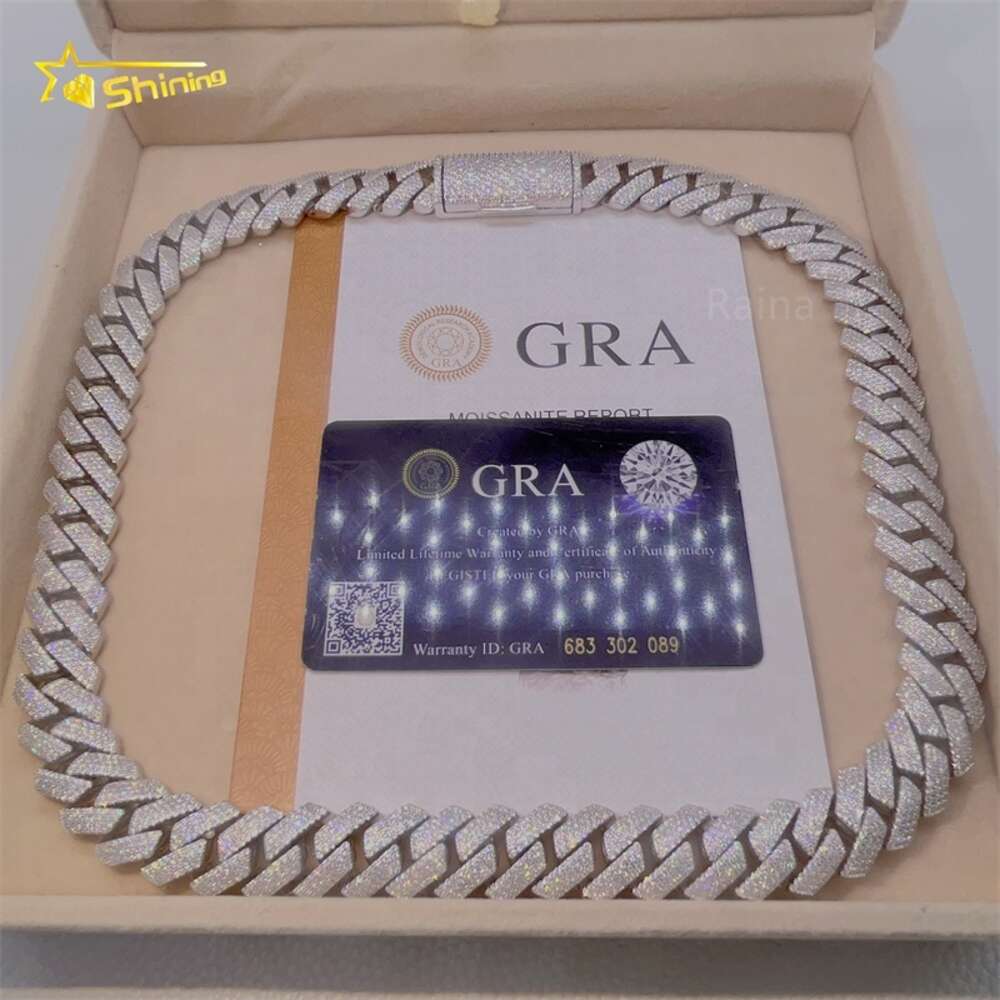 Pass Diamond Tester New Silver Chains Design for Men Vvs Moissanite Miami Cuban Link Chain
