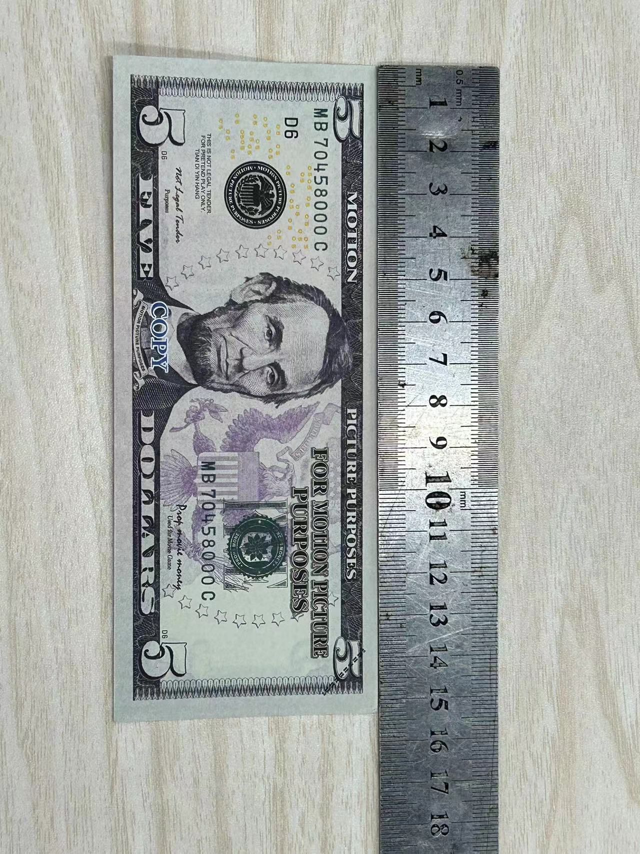 Party Props, Ockjx Actual Size Banknotes, 1:2 size copy US Money Simulated Bar Dollar Copy Props And Gpgsn