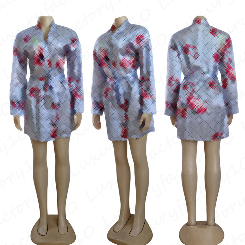 Mix 6 Styles Women Sleeping Robe Online Pajama Nightwear Shower Robe Supplier Size-S-2XL