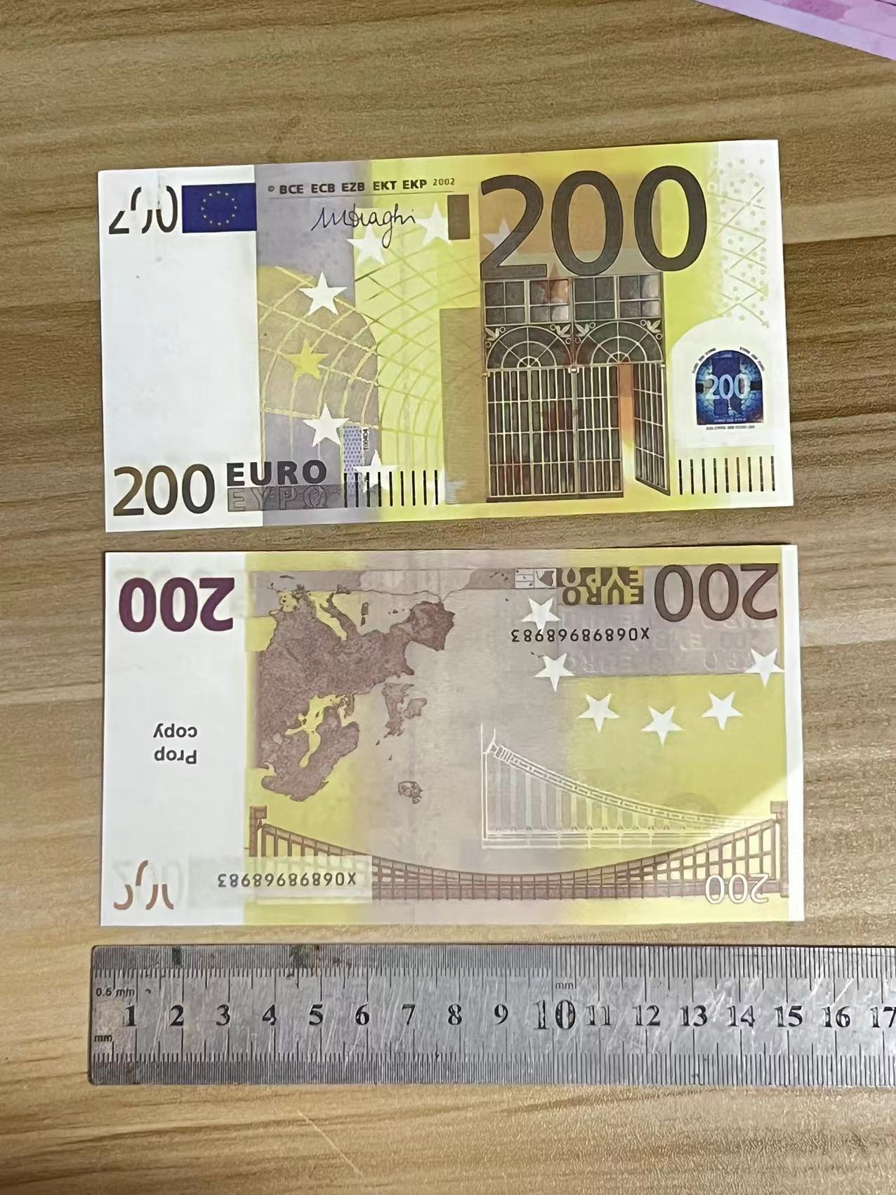 Copy Money Actual 1:2 Size Party Supplies Fake Banknote 10 20 50 100 200 500 Euros Realistic Xodao