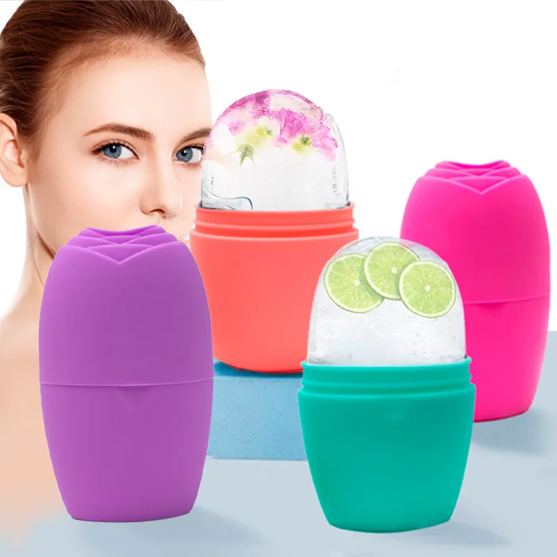 Lifting Contouring Tool Silicone Ice Cube Trays Globe Ices Balls Face Massager Facial Roller Reduce Acne Bolas De Hielo Globe Silikon-eiswurfelschalen