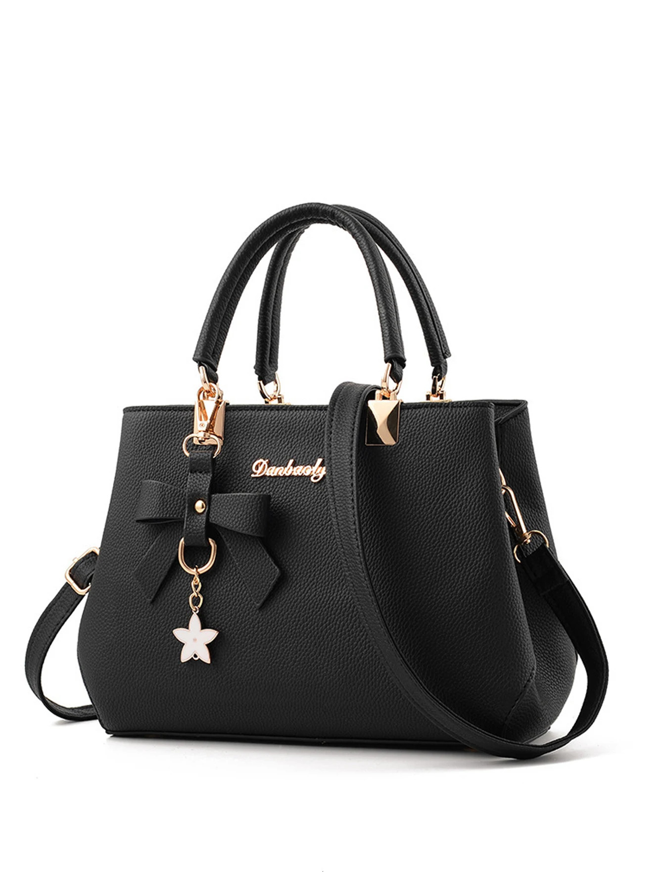 Simple Elegant Tote Satchel Bag Solid Color Handbag AllMatch Classic For Work 240307
