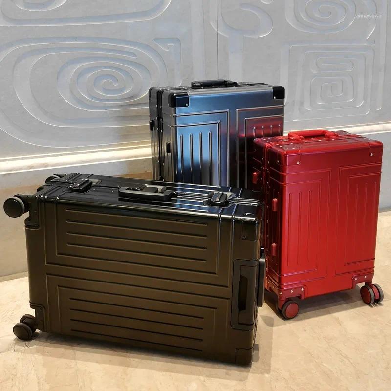 Suitcases 2024 Selling Aluminum Travel Suitcase Hard Trolly Case Aluminium Luggage 20"24"26"29" Inch