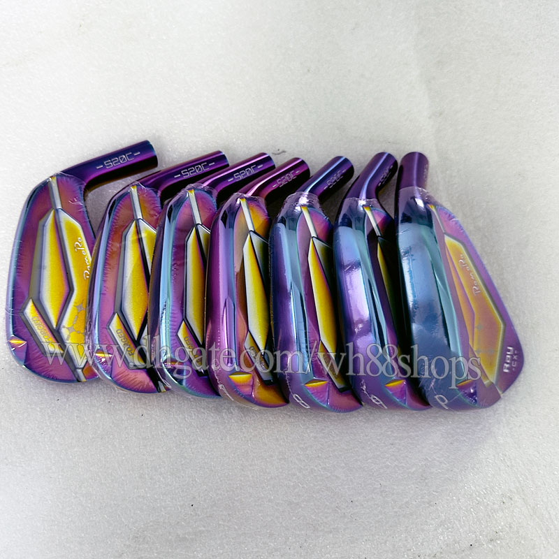 Golf Clubs Japan ROMARO Ray CX Golf Irons 4-9 P Men Forged Purple Irons Set R or S Steel Shaft and Graphite Shaft Free Shipping