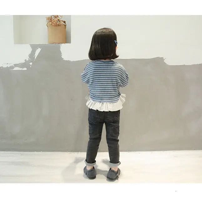 Spring Autumn Girls Boys Casual Jeans Pant Baby Kids Children Cool Denim Trousers 240228