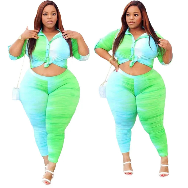 5XL Two Piece Outfits for Women Top and Pants Sets Streetwear Plus Size Tracksuit Leggings Sweatsuit Wholesale Drop 240229
