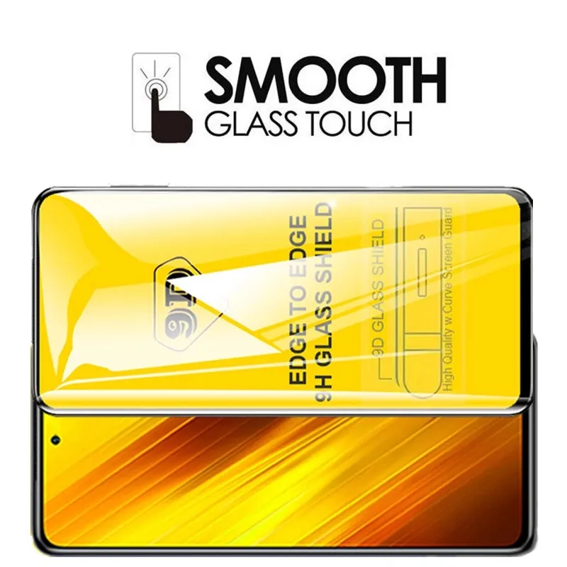 3Pack 9D Tempered Glass for Xiaomi Mi Poco X3 Pro F3 M3 M4 F5 Screen Protectors for Redmi Note 11 10 9 8 7 Pro 9T 9s 10s 9A 9C
