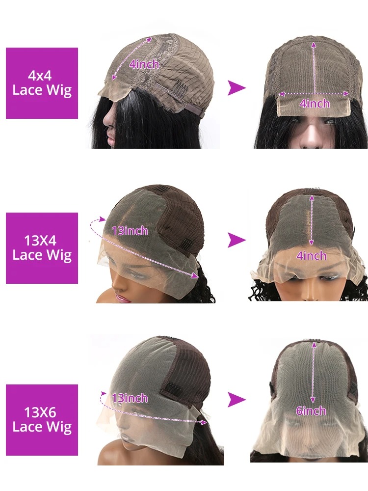 Loose Deep 13X4 Front Brazilian Nature Wave Glueless Wigs Human Hair 13X6 HD Lace Frontal Wig For Women