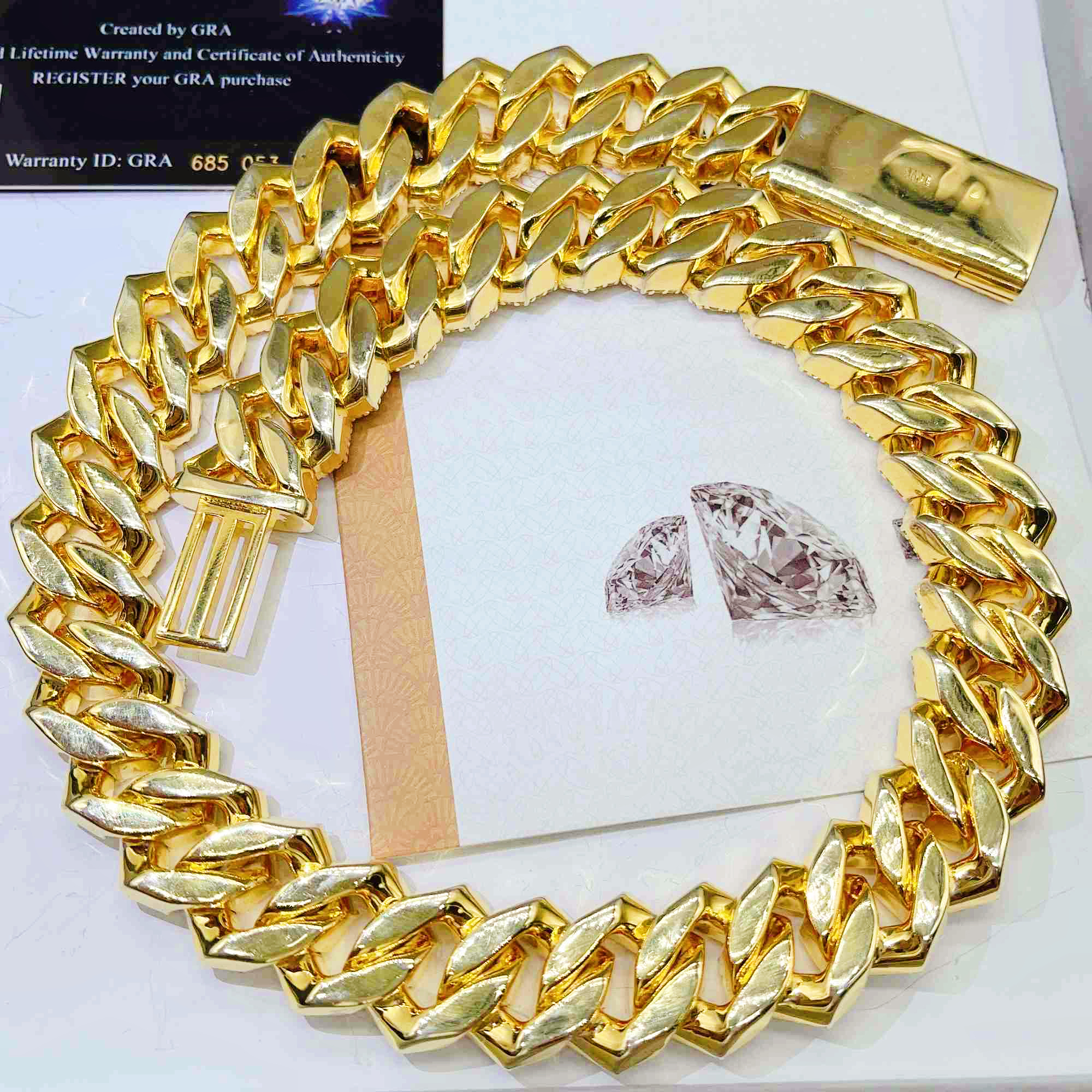 cuban link chain moissanite chain customized Cuban chain customization iced out chains for men Certificated Vvs moissanite chain bracelet designer jew