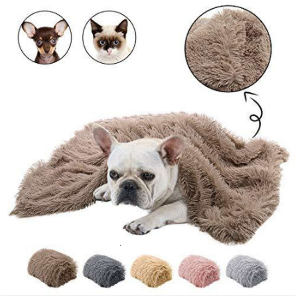 Plush Double Golden fur dog mat Cat blanket Warm and comfortable pet supplies